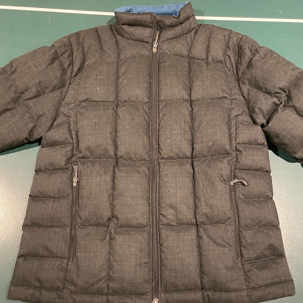 Grey wool Ibex puffer winter jacket